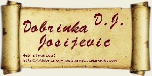 Dobrinka Josijević vizit kartica